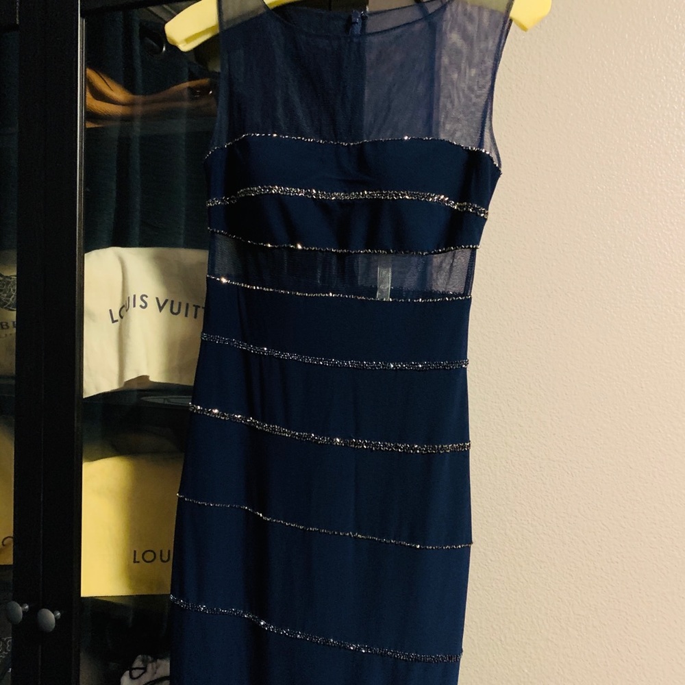 Mignon Navy Blue Cocktail Dress - Picture 3 of 5